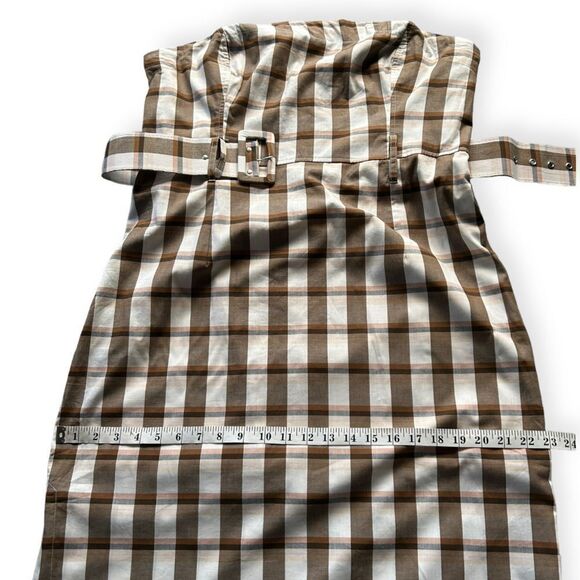 Maeve Anthropologie Belted Square-Neck Plaid Dress - Picture 13 of 14